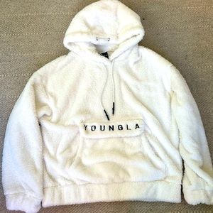 Young LA - never worn fuzzy sweatshirt